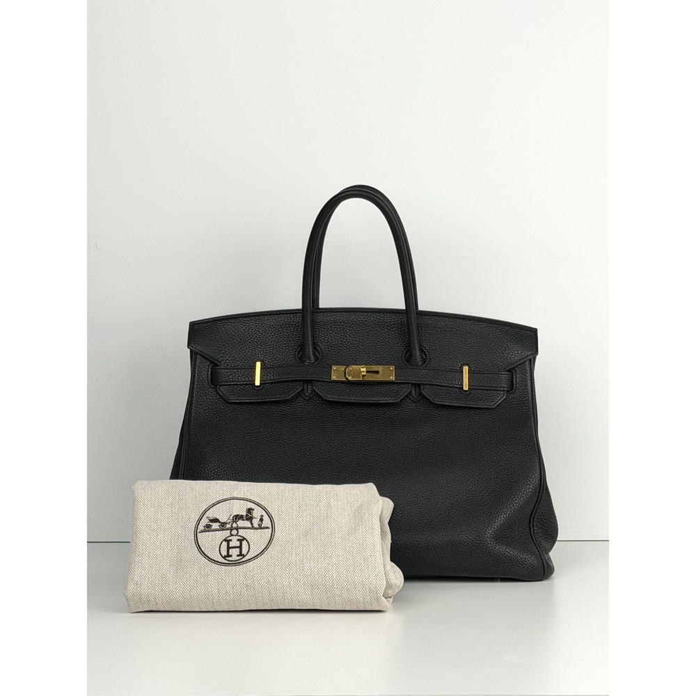 Hermes Bikrin 35 Togo Black Gold Hardware Stamp Letter Q □ (2013) B1 - Picture 2 of 16